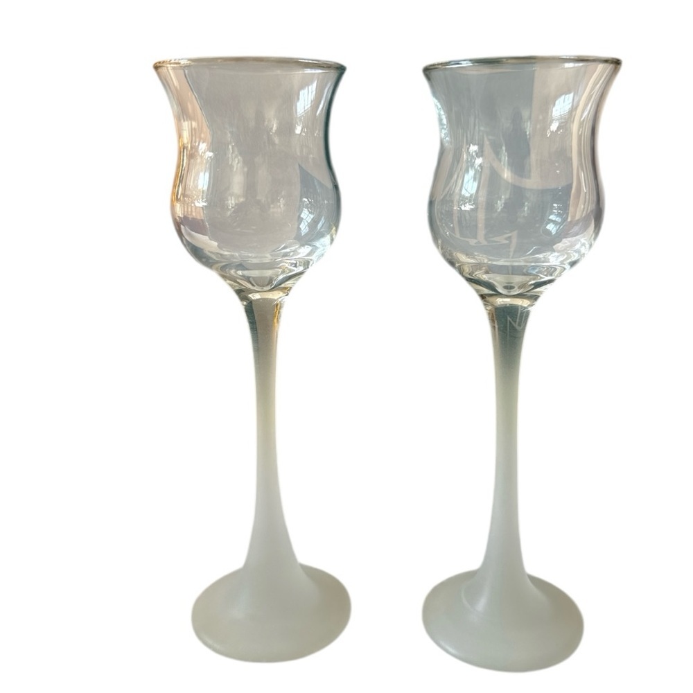 NIB PartyLite Iced Crystal Duo | Retired Item glass votive holder.